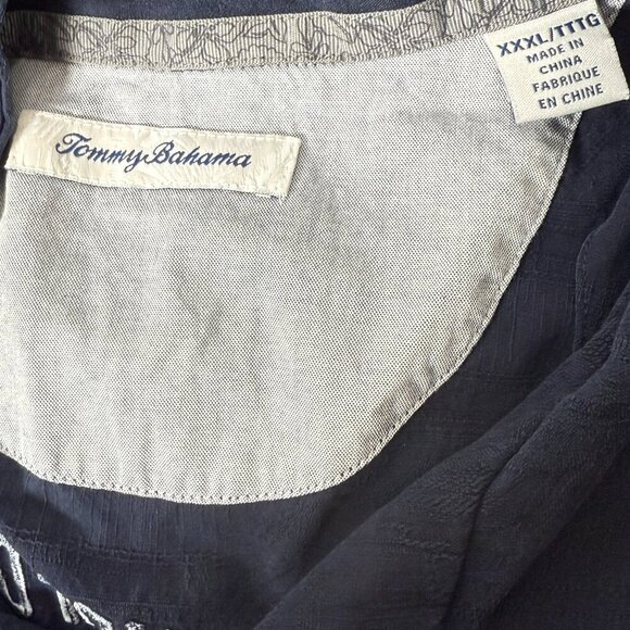 Tommy Bahama Denver Broncos Short Sleeve Button Up Casual Shirt XXXL Navy - Picture 7 of 9